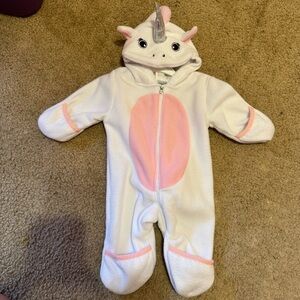 Adorable Unicorn Kids One Piece - White and Pink 0–3 months